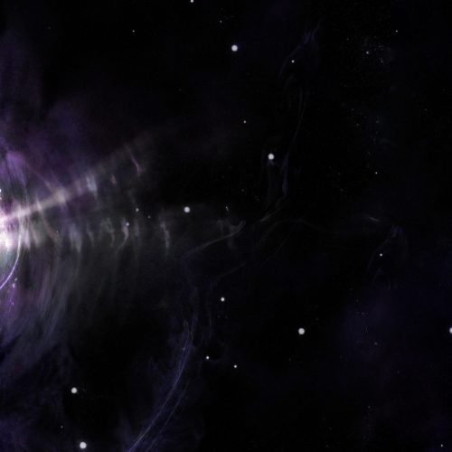 Black hole over star field in outer space, abstract space wallpaper with copy space. Elements of this image furnished by NASA.